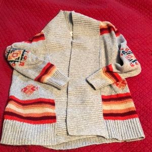 Girls Old Navy shawl collar open cardigan size 6/7